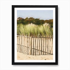 Beach Fence Patterns Art Print