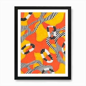 "Movement in silence" art poster by Gangachili. Abstract wall art Art Print