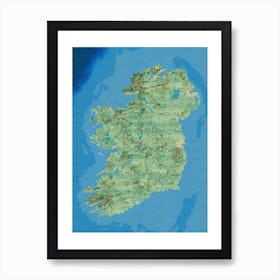 Ireland Map Art Print