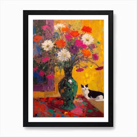 Queen With A Cat 1 Fauvist Style Painting Art Print