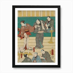 Center Sheet Of A Vertical Ōban Pentaptych Art Print