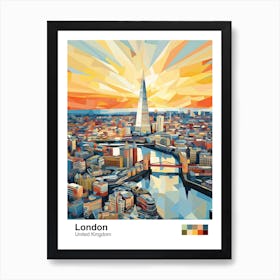 London, United Kingdom, Geometric Illustration 2 Poster Art Print