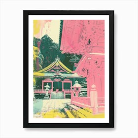 Nikko Japan Retro Duotone Silkscreen 4 Art Print