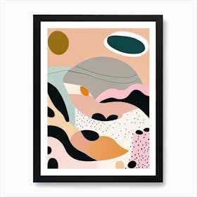 Crater Musted Pastels Space Art Print