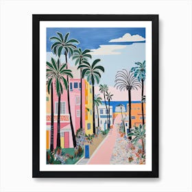 Huntington Beach, California, Matisse And Rousseau Style 1 Art Print