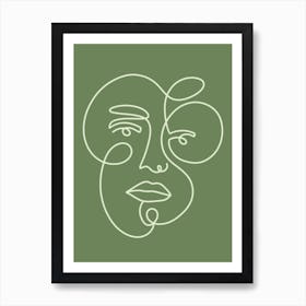 The Way We Are 2 Green Line Art Print