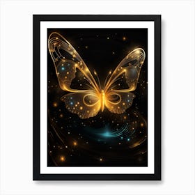 Golden Butterfly 45 Art Print