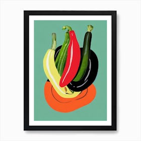 Zucchini Bold Graphic vegetable Art Print