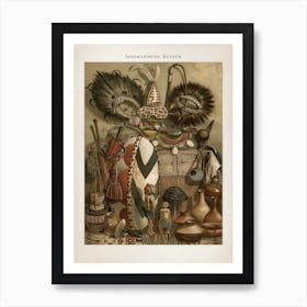 Vintage Meyers 9 Kultur Afrikanisch Art Print