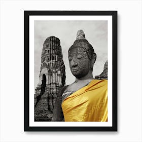 Spire and Buddha at Temple Ruins Art Print