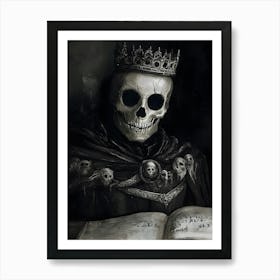 Dark Gothic King Of Skeletons Art Print