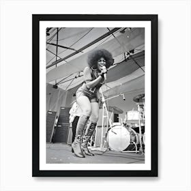 Marsha Hunt Sings At The Isle Of Wight Music Festival On Saturday 30th August 1969 Art Print