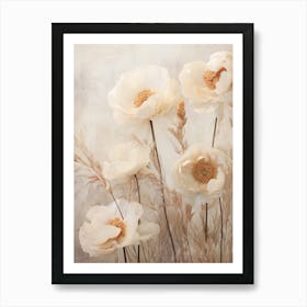 Boho Dried Flowers Peony 3 Art Print