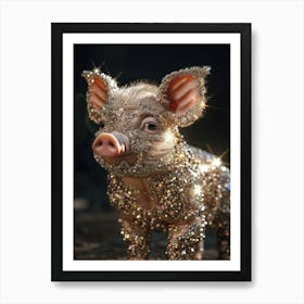 Pig In Gold 1 Art Print