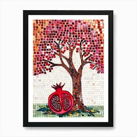 Mosaic Pomegranate Art Print