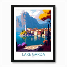 Lake Garda ItalyTravel Poster 1 Art Print