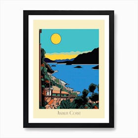 Poster Of Minimal Design Style Of Amalfi Coast, Italy 4 Art Print