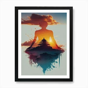 Meditation At Sunset Art Print