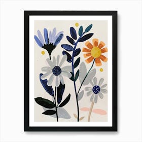 Painted Florals Cineraria 6 Art Print