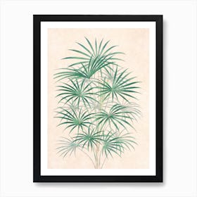 Vintage Tropical Palm I Art Print