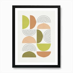 Abstract Geometric Shapes - TV01 Art Print