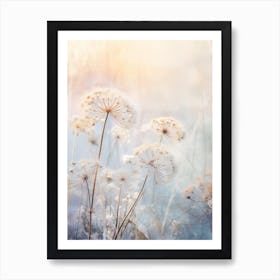 Frosty Botanical Queen Annes Lace 9 Art Print