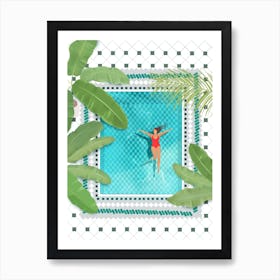 Riad Pool Art Print