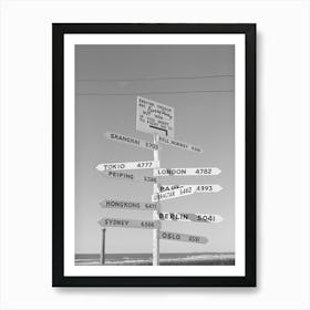 Sign, Seaside, Oregon By Russell Lee Art Print