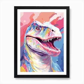 Colourful Dinosaur Suchomimus 4 Art Print