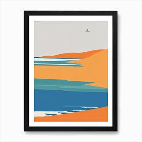 Collaroy Beach Australia Midcentury Art Print