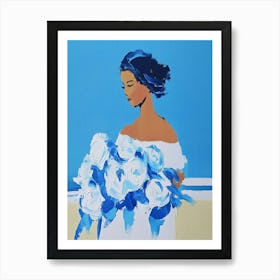 Blue Roses 8 Art Print