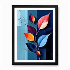 Colorful Leaves 5 Art Print