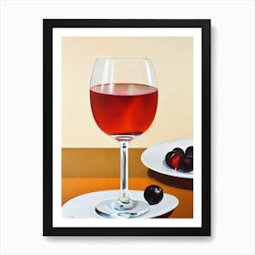 Sangiovese Mid Century Cocktail Poster Art Print