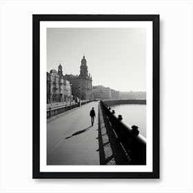 La Coruna, Spain, Black And White Analogue Photography 2 Art Print