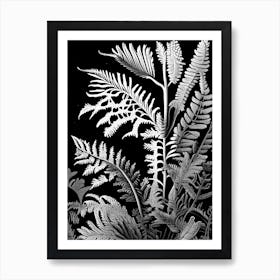 Mountain Spleenwort Linocut Art Print