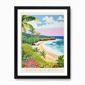 Poster Of Bathsheba Beach Barbados, Matisse And Rousseau Style 2 Art Print