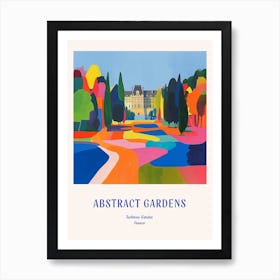 Colourful Gardens Tuileries Garden France 3 Blue Poster Art Print