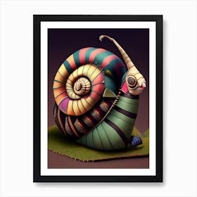 Assassin Snail  Patchwork Art Print