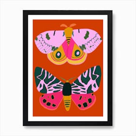 Two Moths Art Print