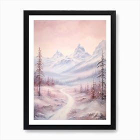 Dreamy Winter Painting Vanoise National Park France 2 Art Print