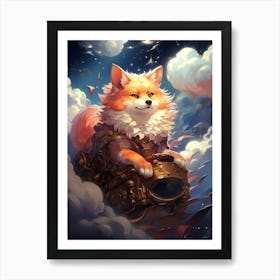 Steampunk Fox Art Print