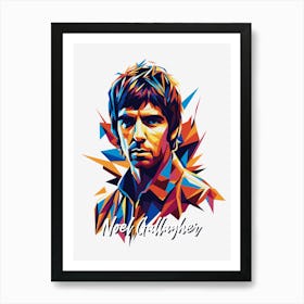 Oasis Noel Gallagher 03 Portrait Music Icon Style WPAP Pop Art Art Print