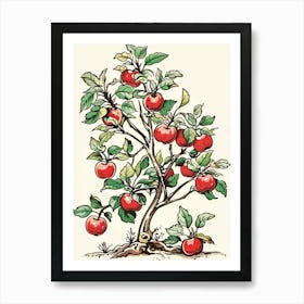 Apple Tree Storybook Illustration 2 Art Print