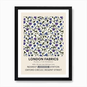 Poster Jasmine Jive Bloom London Fabrics Floral Pattern 4 Art Print