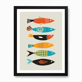Mid Century modern Fish Print Art Print