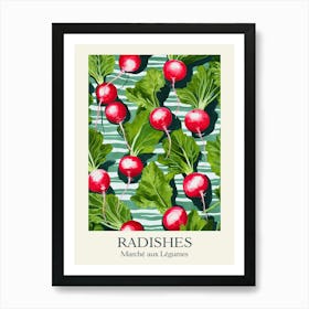 Marche Aux Legumes Radishes Summer Illustration 2 Art Print