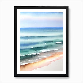 Montauk Beach 3, New York Watercolour Poster