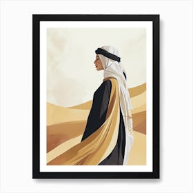 Arabic Woman In The Desert Art Print