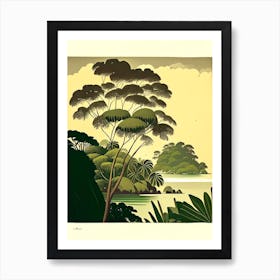 Pulau Lang Tengah Malaysia Rousseau Inspired Tropical Destination Art Print