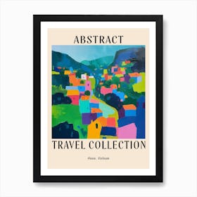 Abstract Travel Collection Poster Hanoi Vietnam 2 Art Print